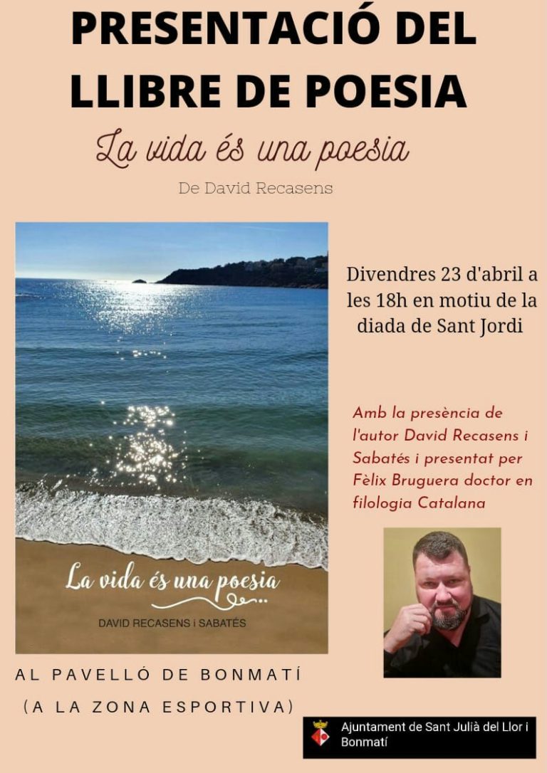 David Recasens presenta el seu primer llibre de poesia